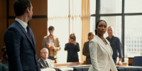 The Lincoln Lawyer Season 3 Mickey Haller and Andrea Freeman in court